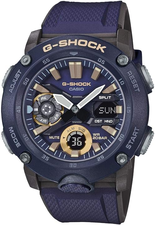 Orologio casio g-shock 20 bar analogico - digitale uomo con cinturino in carbonio GA-2000-2AER
