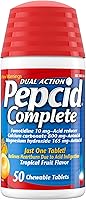 Vista 15 de Pepcid Reductor de ácido de doble acción completo + tabletas masticables antiácidas, sabor a bayas, 8 unidades.