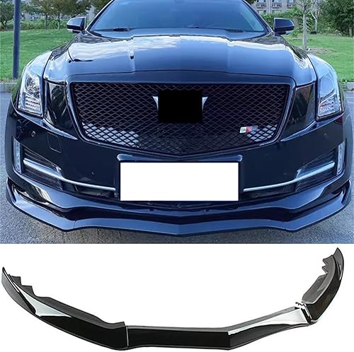 Alerón de parachoques delantero para Cadillac ATS 2015-2019, accesorios negro brillante