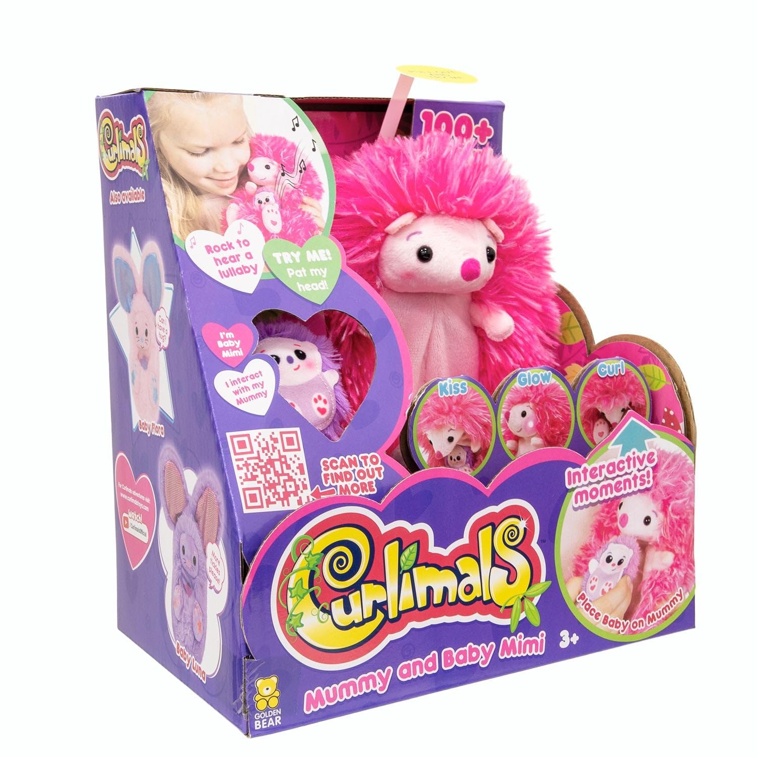 Curlimals Mummy and Baby Mimi, Mummy & baby sing, giggle, talk and curl up to rest or sleep together. Suitable for 3yrs +.