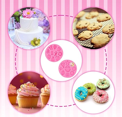 Miniatura 3 de Juego de 2 moldes de silicona para frutas, molde pequeño para decoración de pasteles, chocolate, dulces, resina, arcilla, mini molde de sandía,