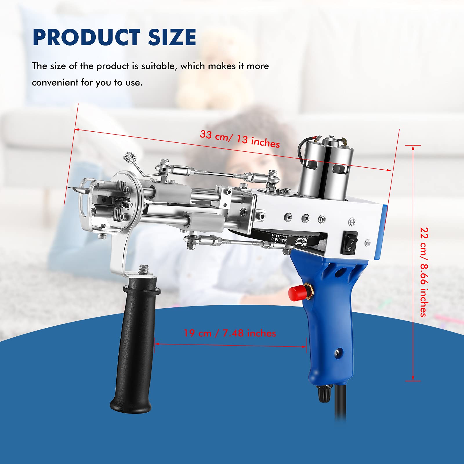 Tufting Gun, Cut Pile Tufting Gun, Loop Tufting Gun 100V240V Rug Gun