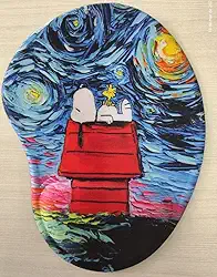 Mouse Pad Ref.101 Com apoio de pulso Ergonômico | Snoopy (Snoopy Dormindo)