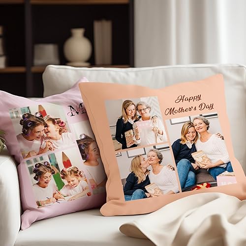 Miniatura 5 de Almohada personalizada con relleno, almohadas personalizadas con texto de imagen, impresión de doble cara  5 tamaños y 10 colores, almohada