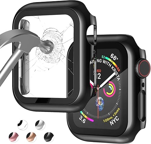 Miniatura 1 de Funda compatible con Apple Watch de 1.496 pulgadas Series 321con protector de pantalla de vidrio templado integrado, ultradelgado, cubierta