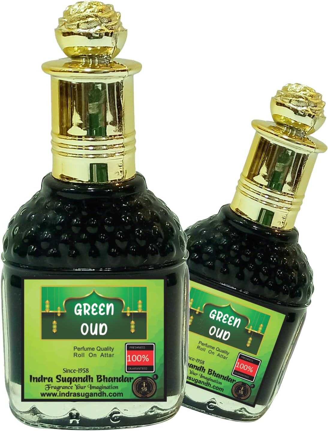 INDRA SUGANDH BHANDAR Luxury Oud Attar For Men|Women Green Oudh Perfume Oil Agarwood Alcohol Free Extreme Long Lasting Fragrance 25ml Rollon Pack
