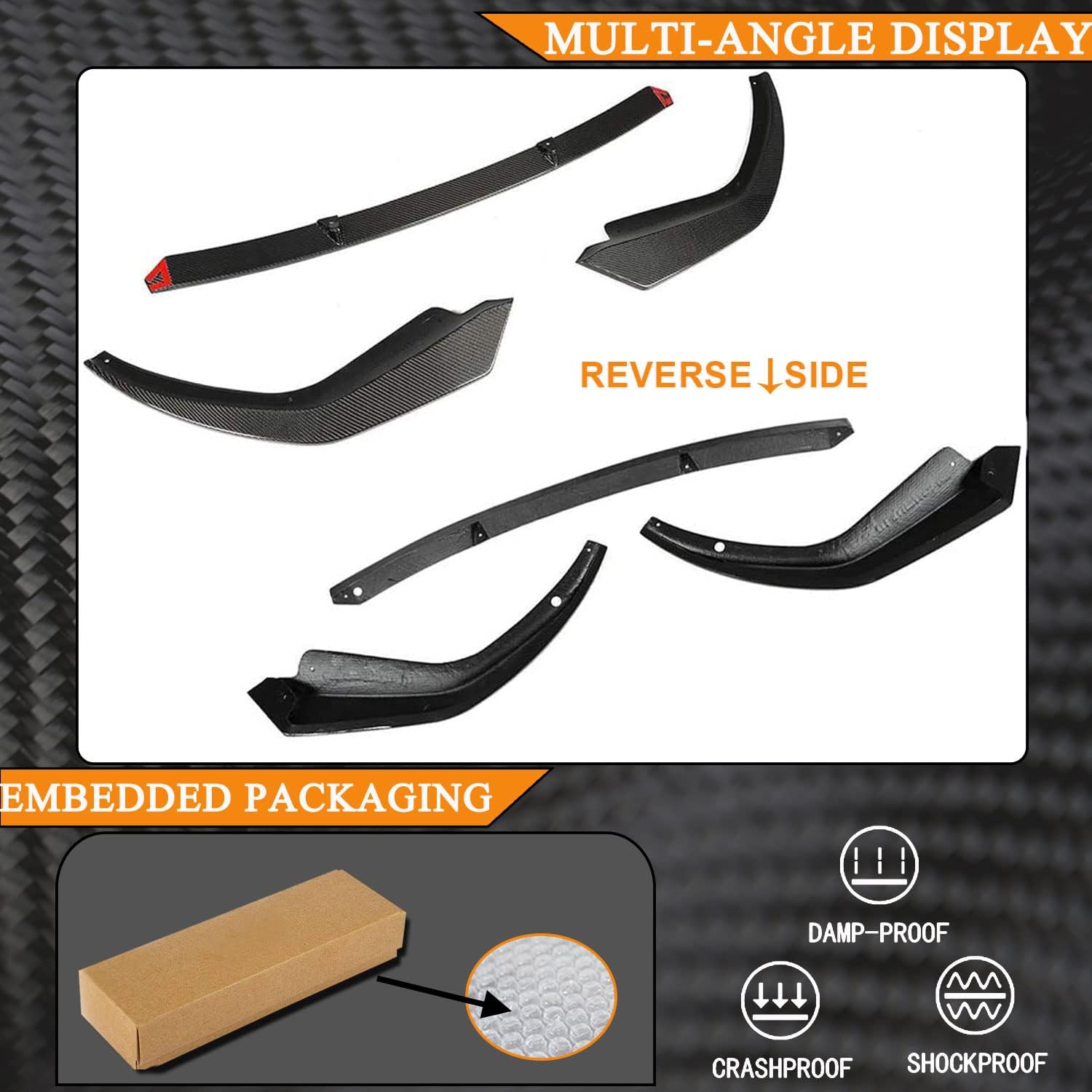 MCARCAR KIT Carbon Fiber Front Lip for BMW 3 Series G20 M Sport 2019-2022 320i 330i M340i Front Bumper Lip Chin Spoiler Splitter Protector Factory Outlet