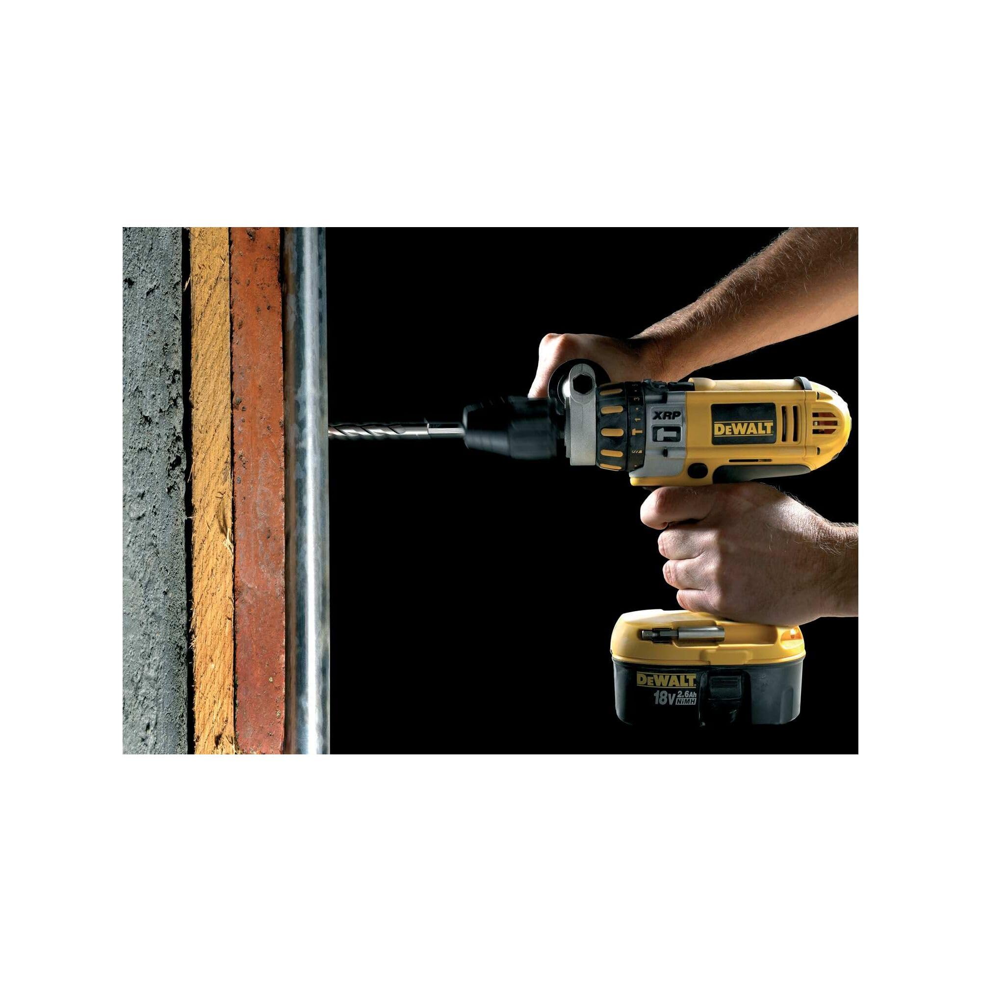 Dewalt Mehrzweckbohrer DT6519 (für den Einsatz in Bohr- und Schlagbohrmaschinen, 6 mm ø, Gesamtlänge: 123 mm, Arbeitslänge: 93 mm, für Holz, Kunststoff, Mauerwerk und Baustahl) 1 St.