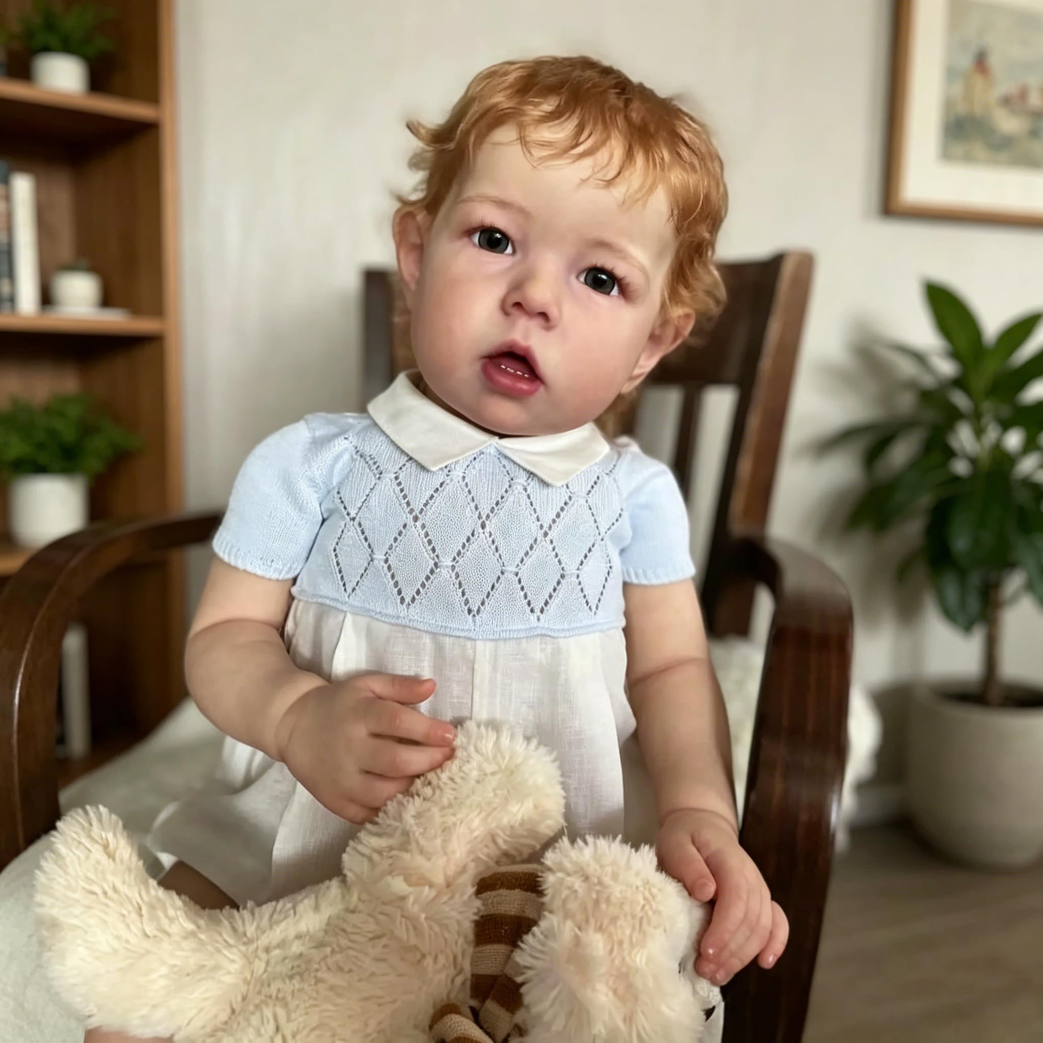 Große Reborn-Babypuppen mit Stoffkörper Liam 70cm Supercoole Puppen für Kleine Jungen,Realistische Neugeborenenpuppen Lebensechte Reborn-Kleinkindpuppen Spielzeug für Kinder