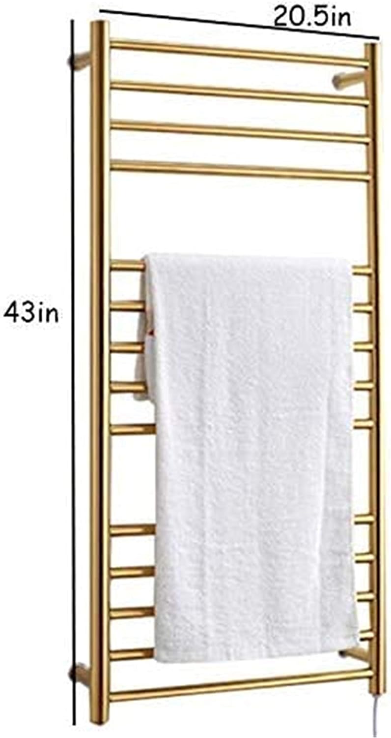 Heated Towel Rail Bathroom Wall Heater Towel Warmer,Towel Warmer, Electric Towel Rack Stainless Steel Safety Quick-Drying Towel Dryer Home Bathroom Accessories