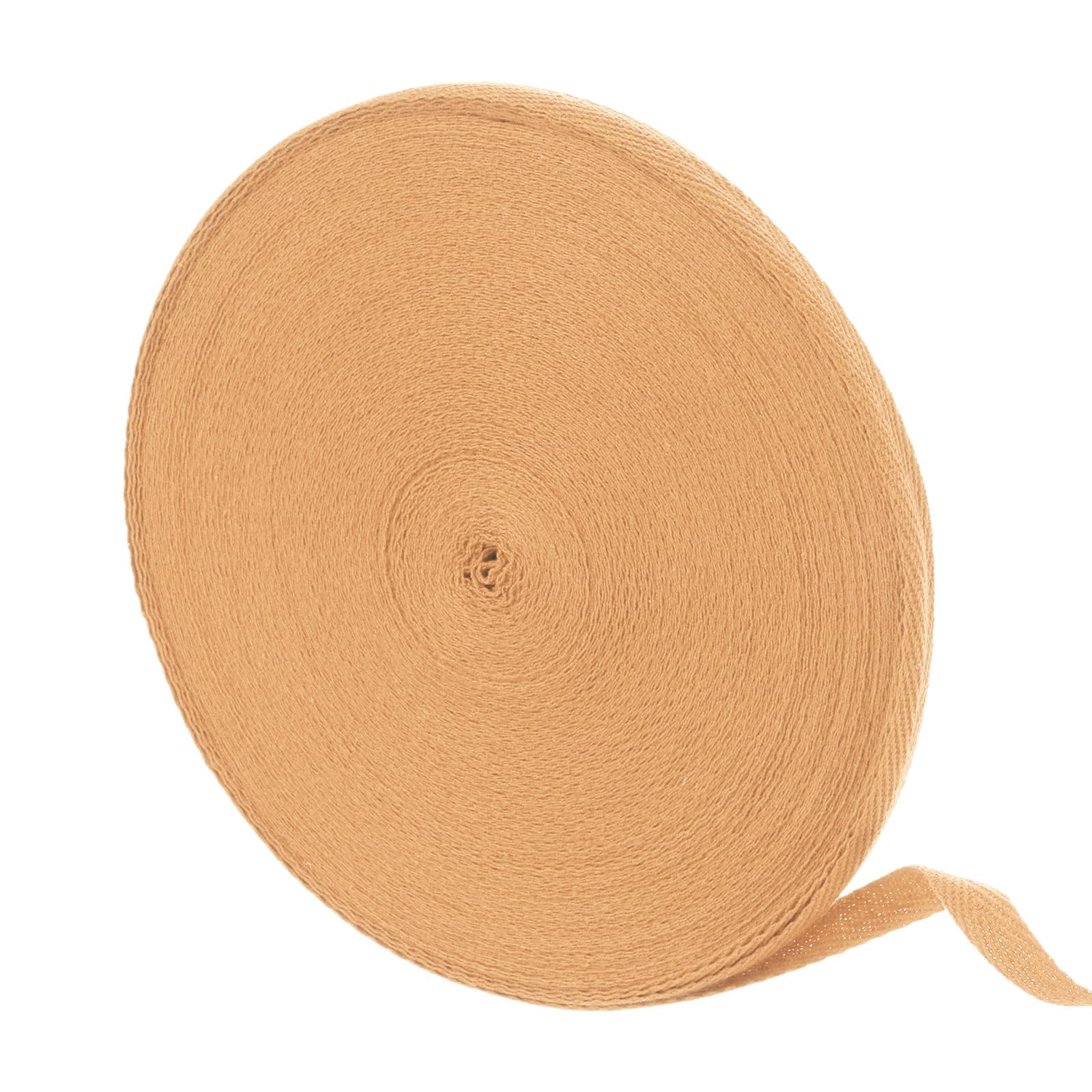 sourcing map 50 Yards Cotton Twill Tape, 10mm Herringbone Webbing Ribbon Bias Binding Tapes for Clothes Sewing, DIY Crafting (Khaki)