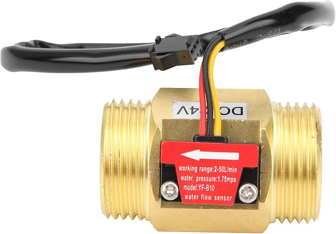 DC 24V Hall-Wasserdurchflusssensor 1 Zoll Außengewinde – 2-50 L/min, Messing, Für Warmwasserbereiter & Wasserautomaten