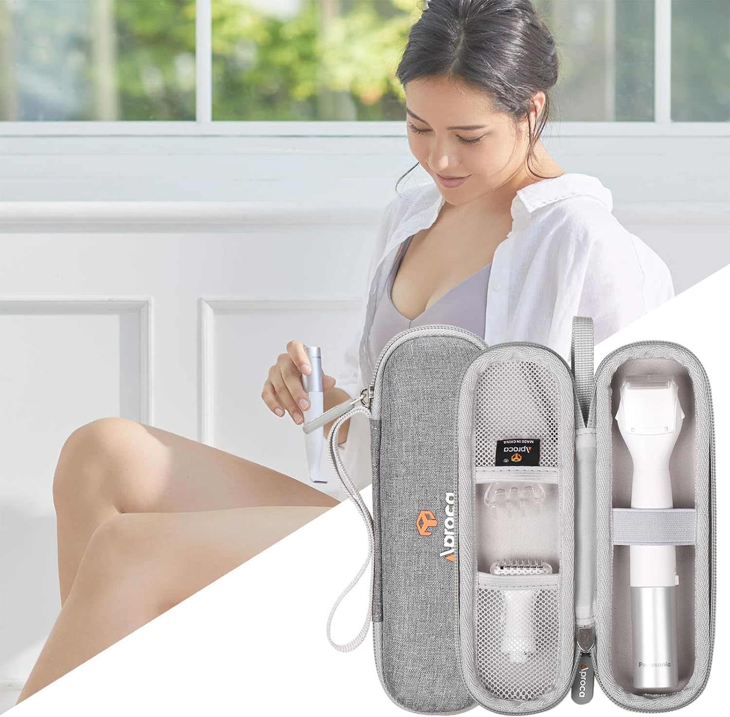 Aproca Hard Travel Storage Case, for Panasonic Bikini Trimmer Shaver and 4 Attachments - Image 4