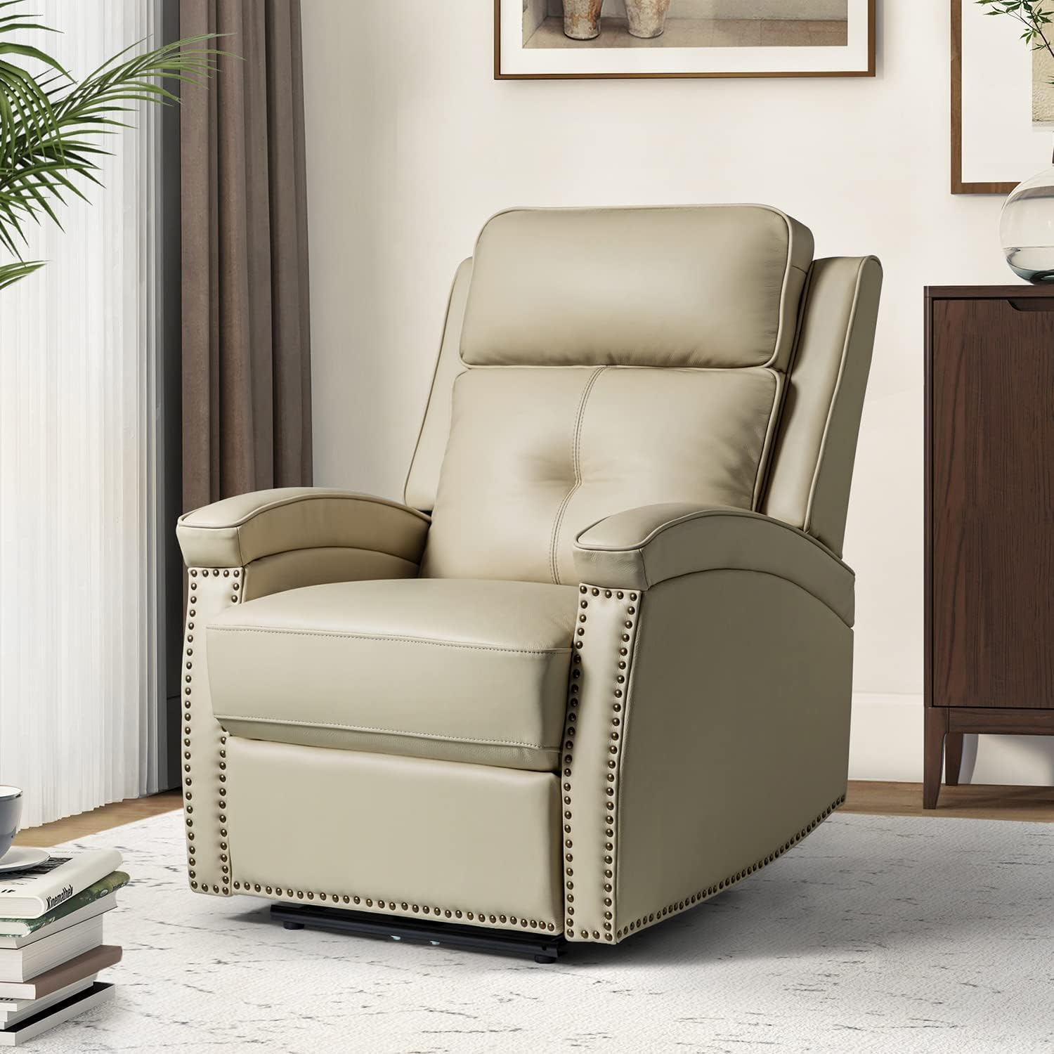 Amazon.com: HULALA HOME Genuine Leather Power Recliner with USB Port ...
