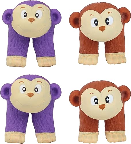 Marionetas de plástico para caminar, paquete de 4 animales de la selva, varios monos