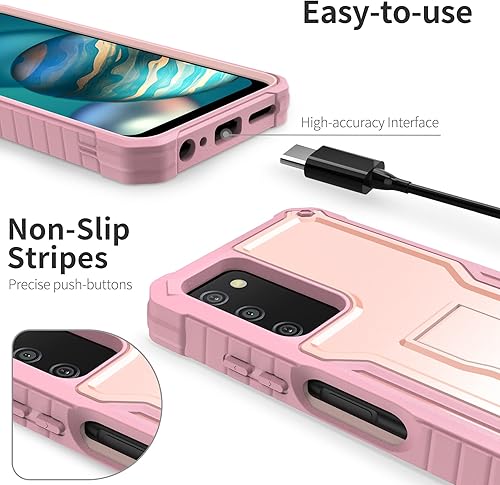 Miniatura 2 de ExoGuard Funda para Samsung Galaxy A03S 5G, funda de goma resistente a prueba de golpes con protector de pantalla para teléfono Samsung A03S 5G,