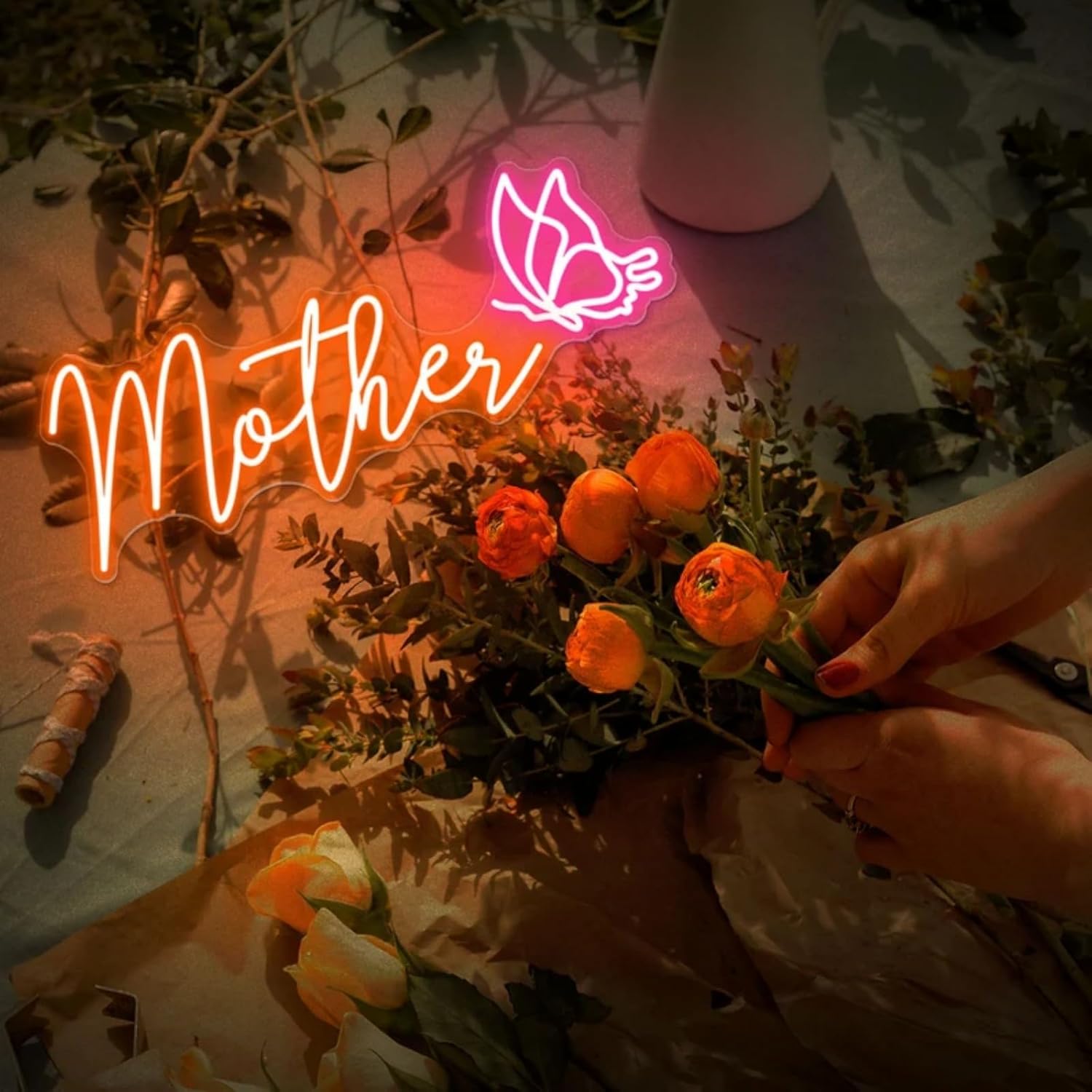 Mother's Day Butterflies Neon Sign,Mother's Day Neon Sign,Mothers Day Gift, Personalized Gift, Personalised Mothers Day,Best Mom Gift, Bedroom Living Outdoor Wall Art Mother's Day Gifts