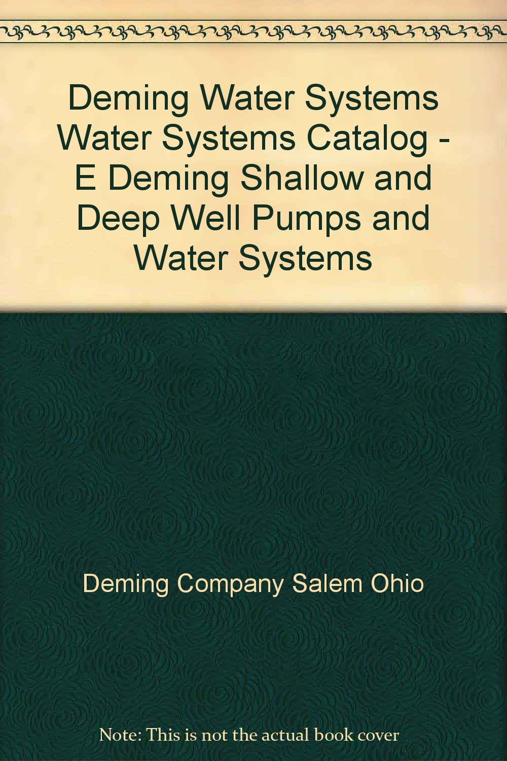 Deming Water Systems Water Systems Catalog E Deming Shallow and Deep