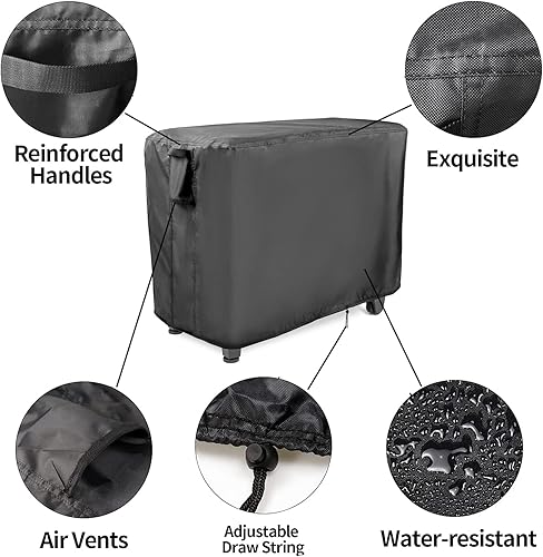 Miniatura 4 de Andacar Funda para Mesa de Preparación de Exterior de 52 pulgadas para Mesa Portátil Keter Unity XL con Gabinete Rodante tipo Bar, Funda Impermeable