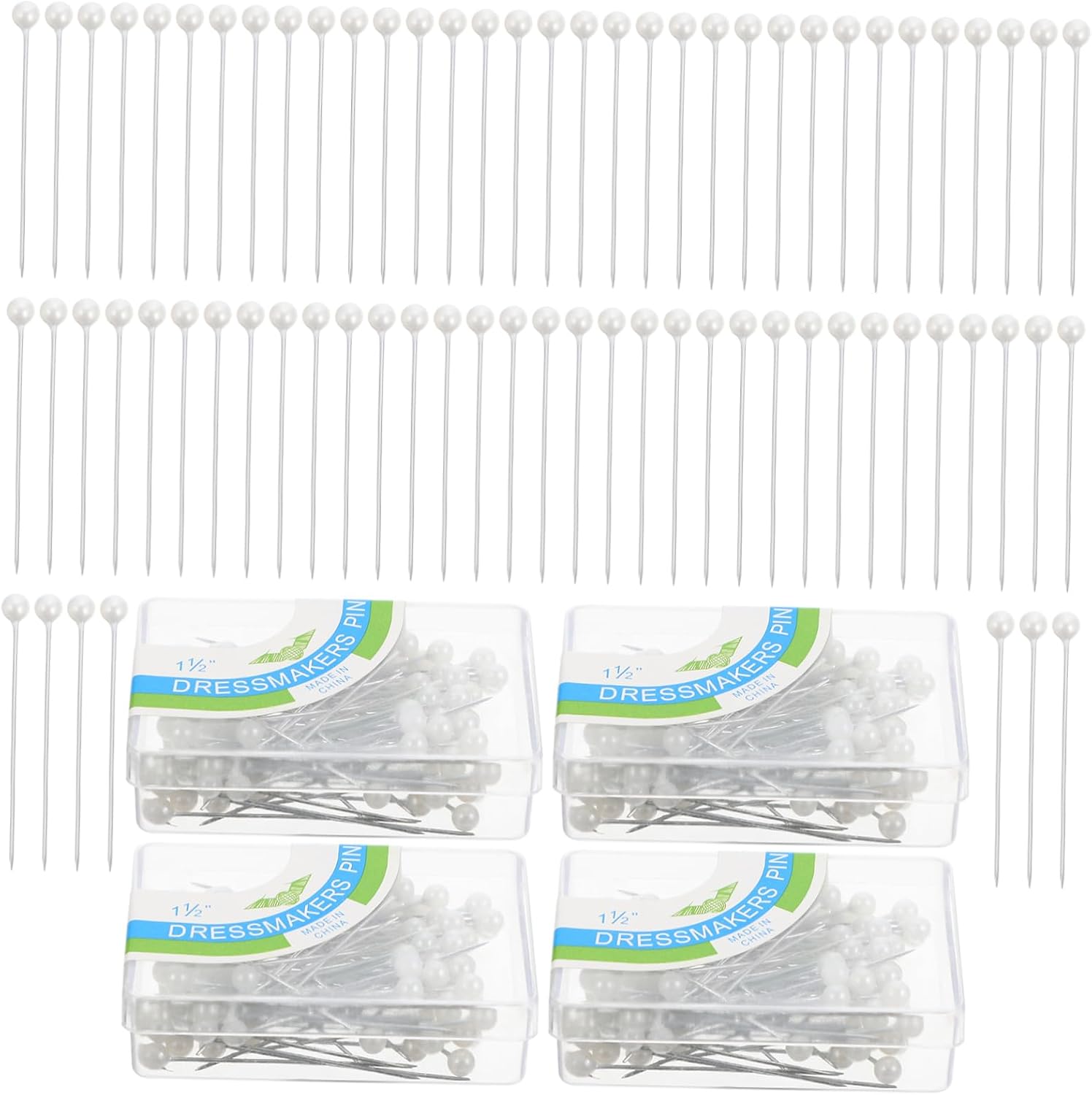 Gadpiparty Pearl Head Straight Pins for DIY Crafts Sewing and Decorations Premium Quality Position Pins for Weddings Corsages and More