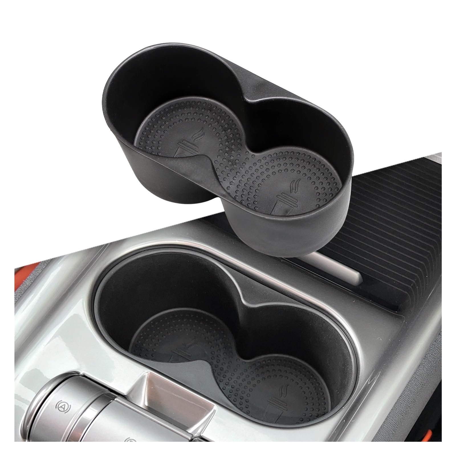 DEVFGTQA/BYD Dolphin Cup Holder Storage Box Shock-Absorbing Central Armrest Cup Tray TPE Tidying