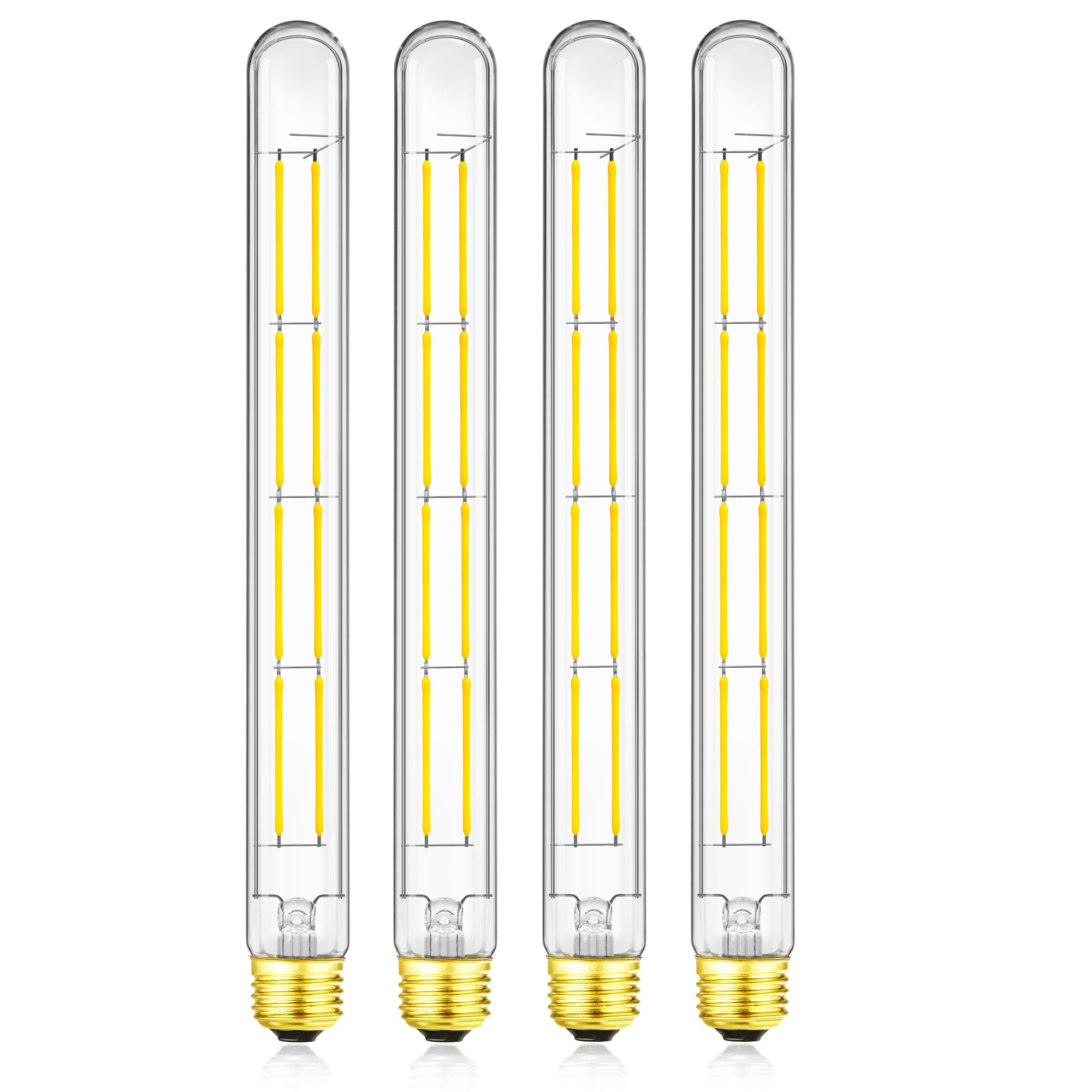 XININSUN T300 Led Bulb, 11.8 Inch Long Tubular Led Light Bulbs, 100Watt Equivalent, 1000lm, Dimmable, Clear Glass, E26 10W T10 LED Edison Tube Lamp
