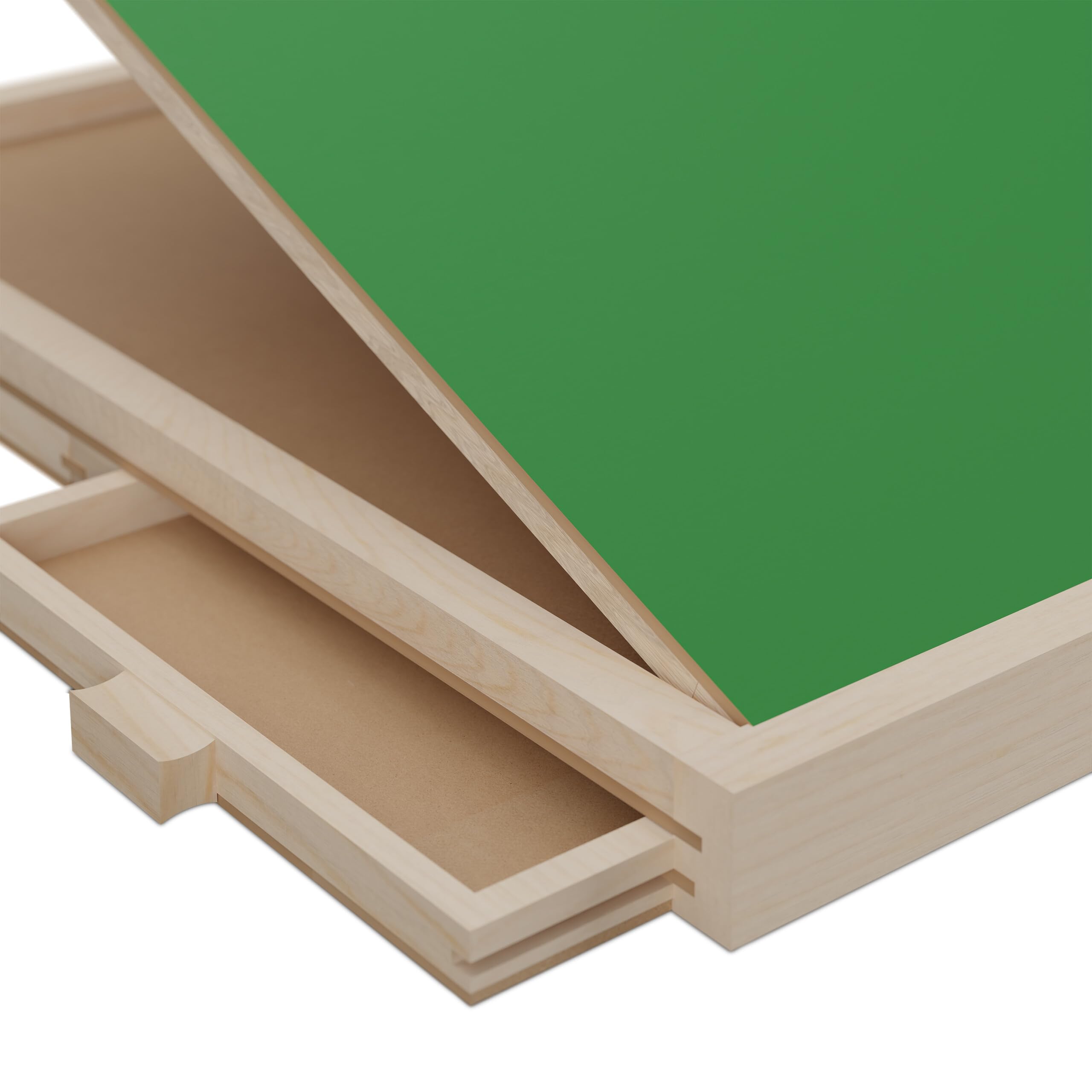 Relaxdays 1000 Pz Porta Puzzle, Vassoio Inclinabile e Pannello, Supporto Tavolo da Gioco, Legno Naturale, Verde