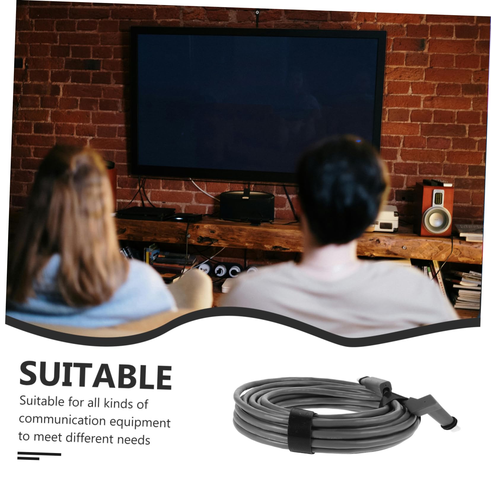 jojofuny Rallonge de Câble Réseau Cat 6, Connexion Stable et Transmission Rapide, pour Équipement de Communication, Bureau et Maison, Pvc, Cuivre sans Oxygène