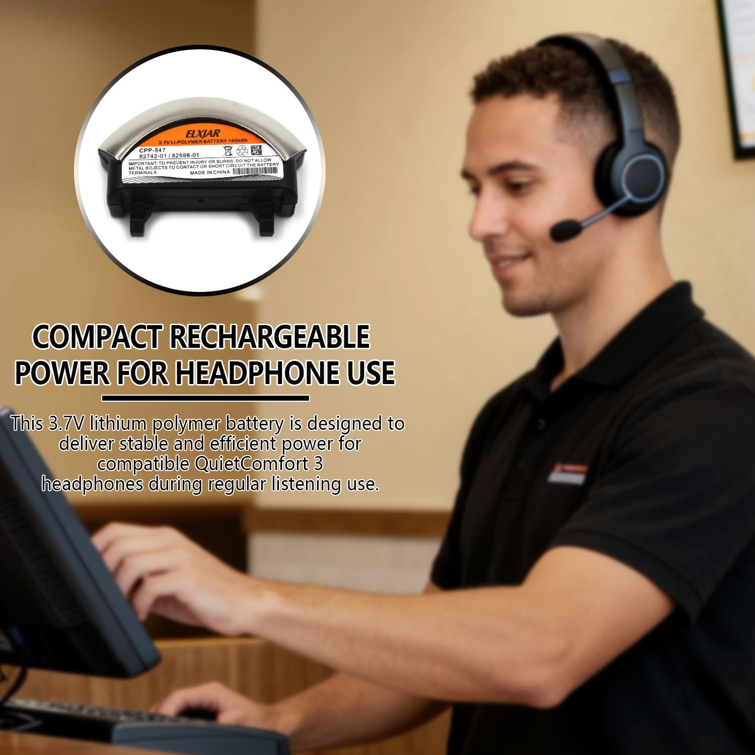 Amazon | ROWSHEP (2パック) 3.7V 140mAh Li-Poバッテリー交換用 Bose