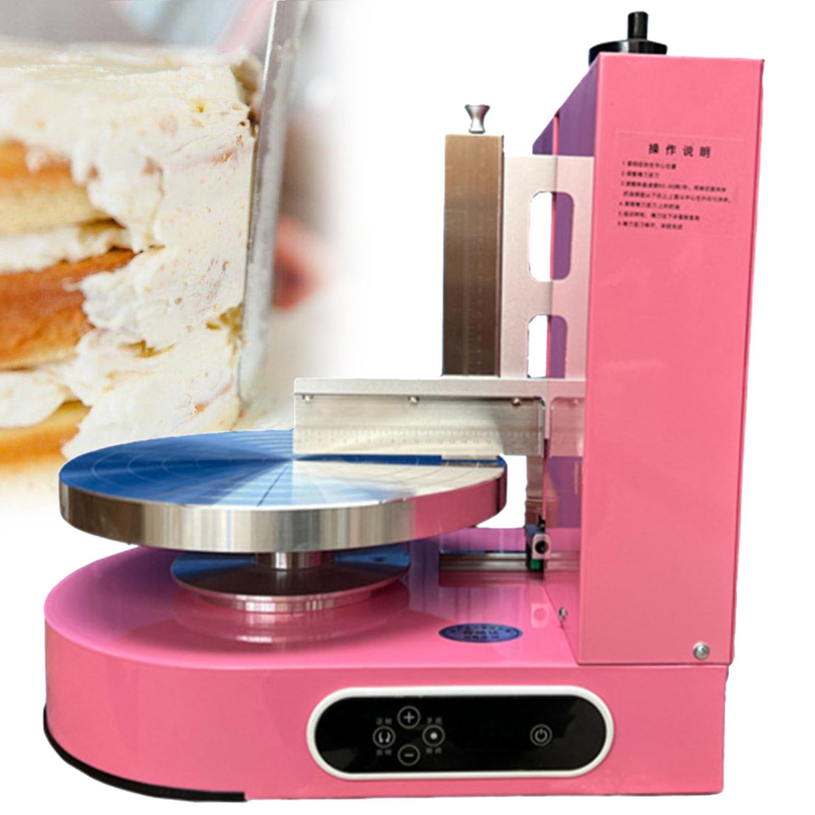 Máquina automática de alisado de tartas de cumpleaños, esparcidor redondo de crema de mantequilla para pasteles, herramienta de revestimiento y llenado, 4-12 pulgadas