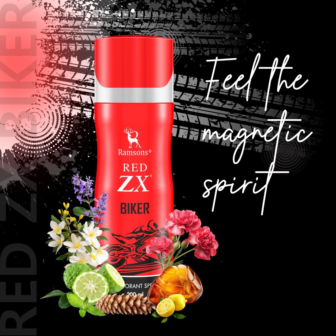 Buy Ramsons Red ZX Biker Deodorant-200ml Deo for Men & Women