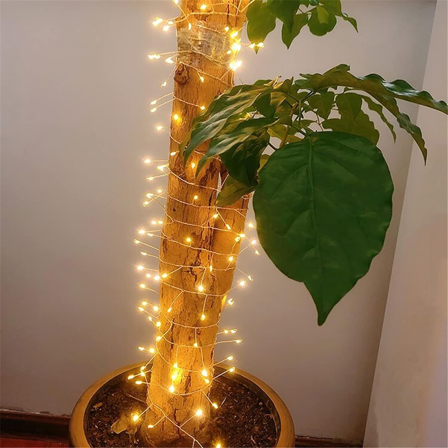 Łańcuch świetlny, łańcuch świetlny petardy, 19,68 m, 200 diod LED, zasilane przez USB, 8 trybów, lampki choinkowe, z pilotem zdalnego sterowania, świetlikami, na przyjęcie bożonarodzeniowe, dekoracja