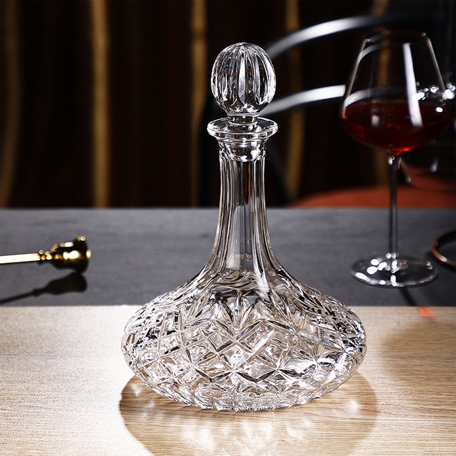 Set di Bicchieri da Vino Rosso in Vetro, Vaso di Bottiglia, Cristallo con Tappo di Bottiglia, Strumento da Bar, Bar per La Casa, Brocca per Vodka, Caraffa per Vino, Bicchieri