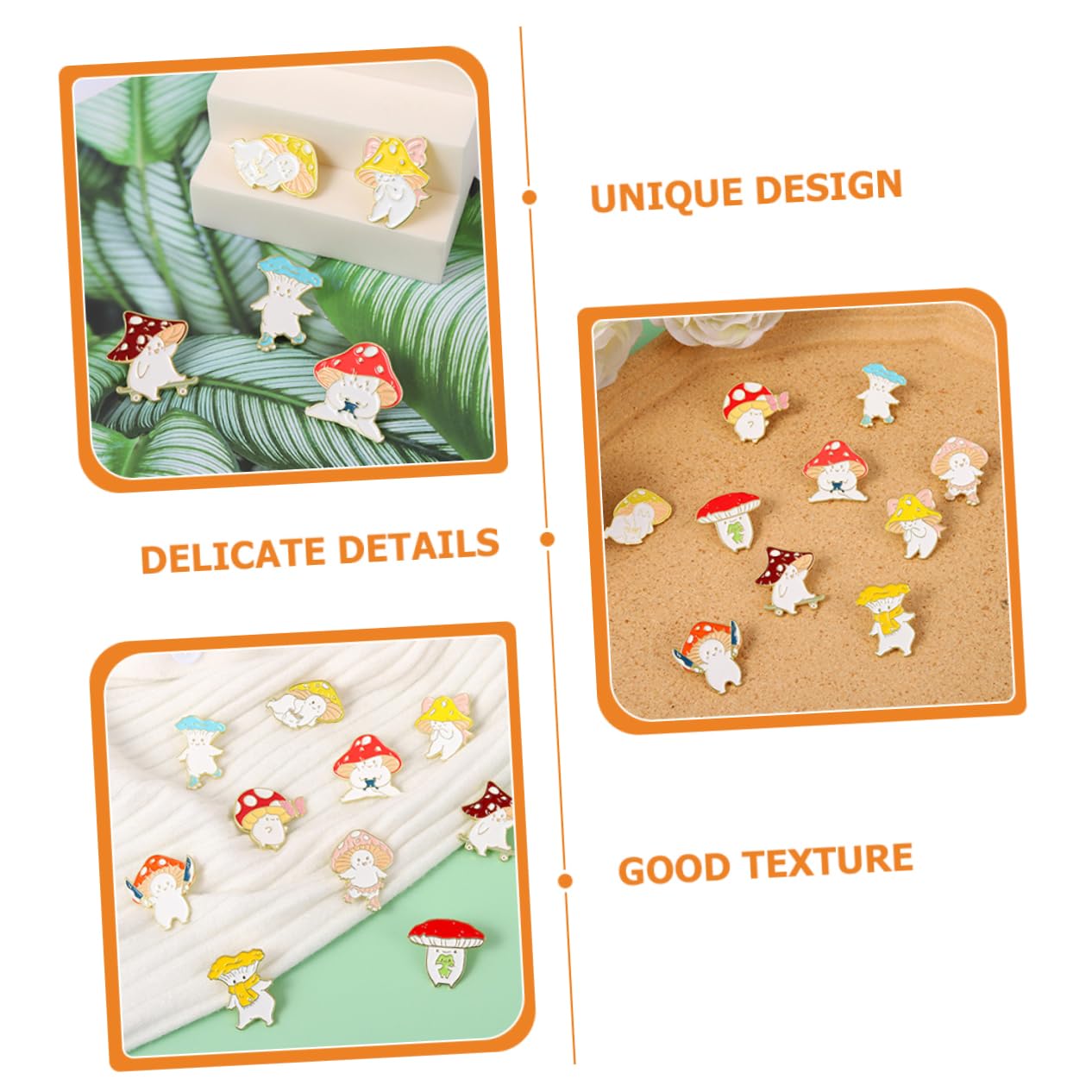 SOIMISS 40stücke Teiliges Bunte Pilz Broschen Für Damen Cartoon Pilz Anstecker Als Modisches Accessoire Für Kleidung Taschen Und Hüte Kreatives Design Mit Praktischer Befestigung Und