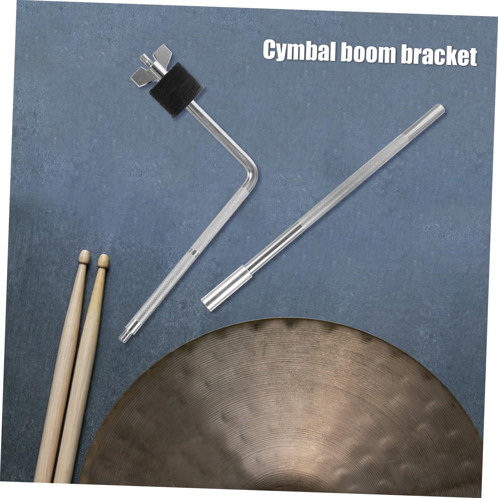 ifundom Cymbal Arm Holder Stand Cymbal Drum Extension Clip Metal Bracket for Drum Accessories