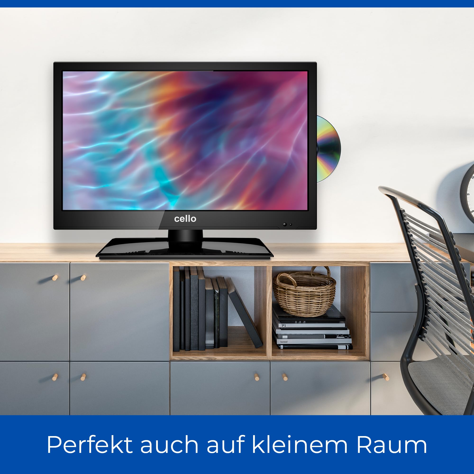 Cello C1920FSDE Einfach zu bedienender (47 cm Diagonale) Nicht-Smart-Kleinfernseher – Full HD-LED-Bildschirm mit integriertem DVD-Player 19" – Bild 3