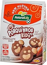 Porquinhos Kids Natural Life - Sabor Chocolate Duo - Sem Glúten - 100g