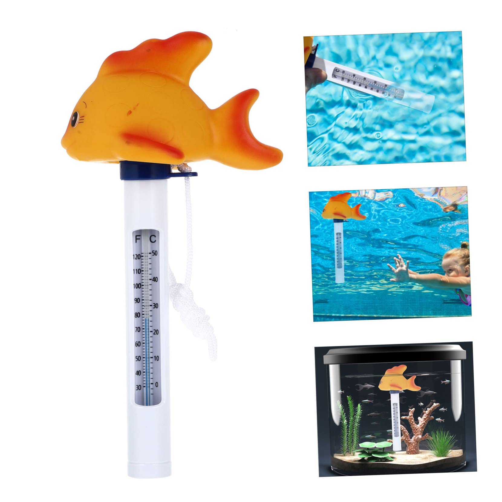BESPORTBLE 5 Pièces Thermomètre Piscine Numérique Jouets D'animaux Piscine Flottante De Dessin Animé Jouet D'extérieur Étang Bain Plastique Oiseau De Flamme Gonflable