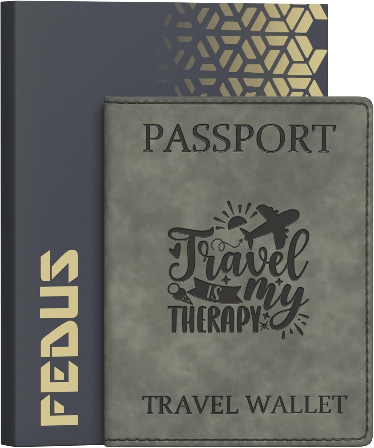 FEDUS Premium Passport Holder for Men and Women Passport Cover Case Wallet with Credit/Debit Card, ID Card, Ticket, Currency, Boarding Pass Slots, RFID Protected Travel Document Accessories Organiser