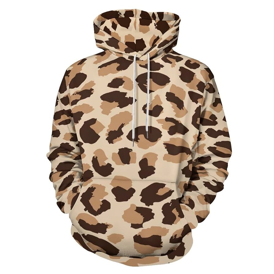Amazon.co.jp: 豹柄 ヒョウ柄 紋 メンズ プルオーバーパーカー