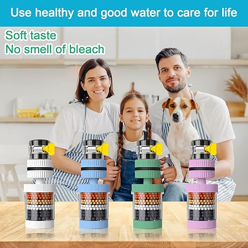 Miniatura 5 de Filtro de agua para grifo, paquete de 2 filtros de agua para fregadero, purificador de filtro de agua para grifo, filtración de grifo de cocina,