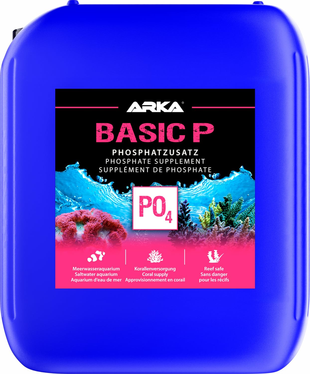 Phosphat Meerwasser 5000 ml – PO4-Zusatz zur gezielten Phosphatanhebung – für Korallen, Bakterien & stabile Nährstoffwerte – ARKA Basic P