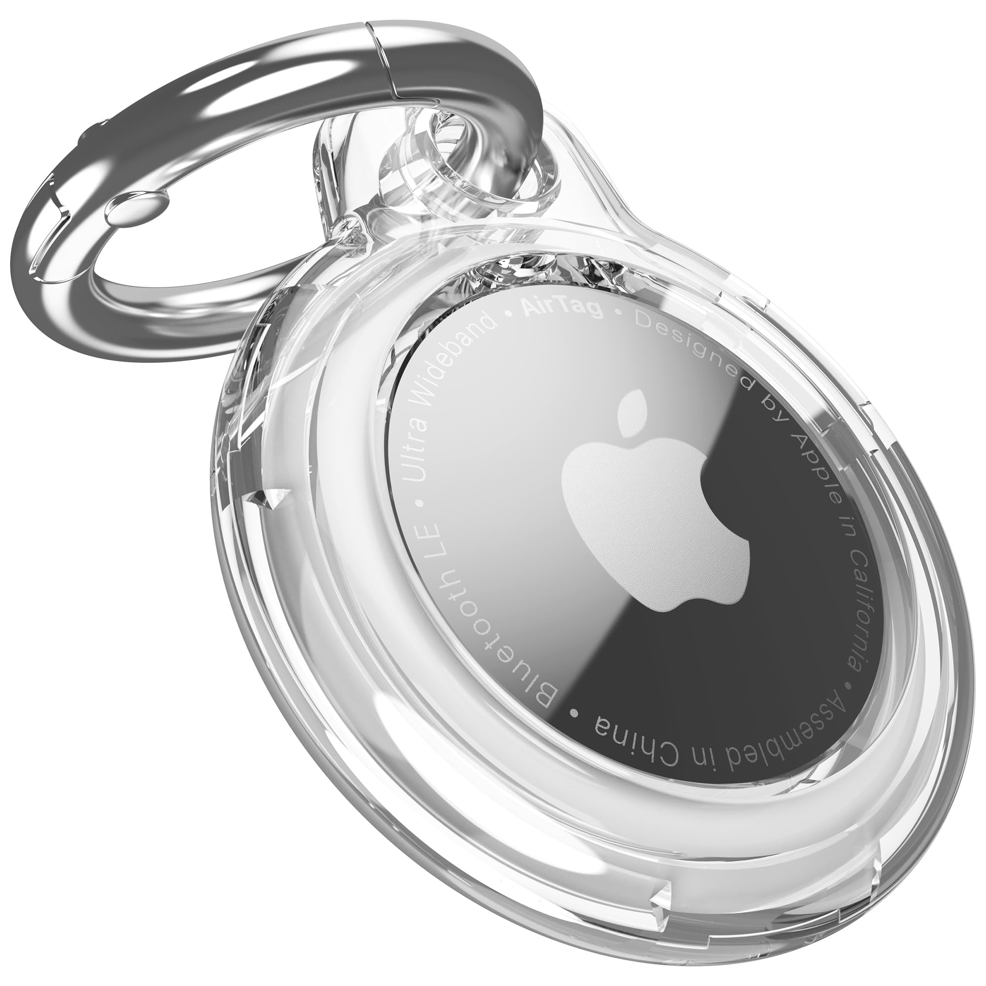 Airtag Keychain Holder for Apple Airtag, Hard Frame Cover with Shock Resistance, Easy Installation, Airtag Case Holder for Pet Collar, Kids, Luggage,