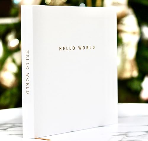 Miniatura 10 de Género neutro  Álbum de fotos minimalista de recuerdos para bebé niño o niña, un libro de hitos para grabar cada evento (exuberante)