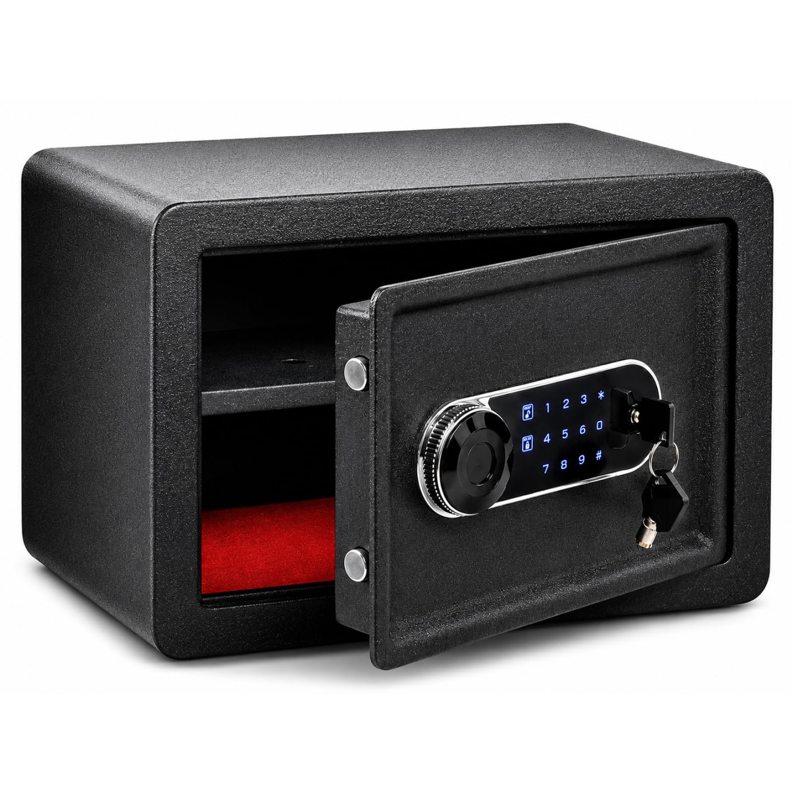 Bituxx Elektronischer Smart Tresor Safe Möbeltresor Wandtresor mini klein 25L mit Touch-Bedienfeld, PIN-Code & Schlüssel