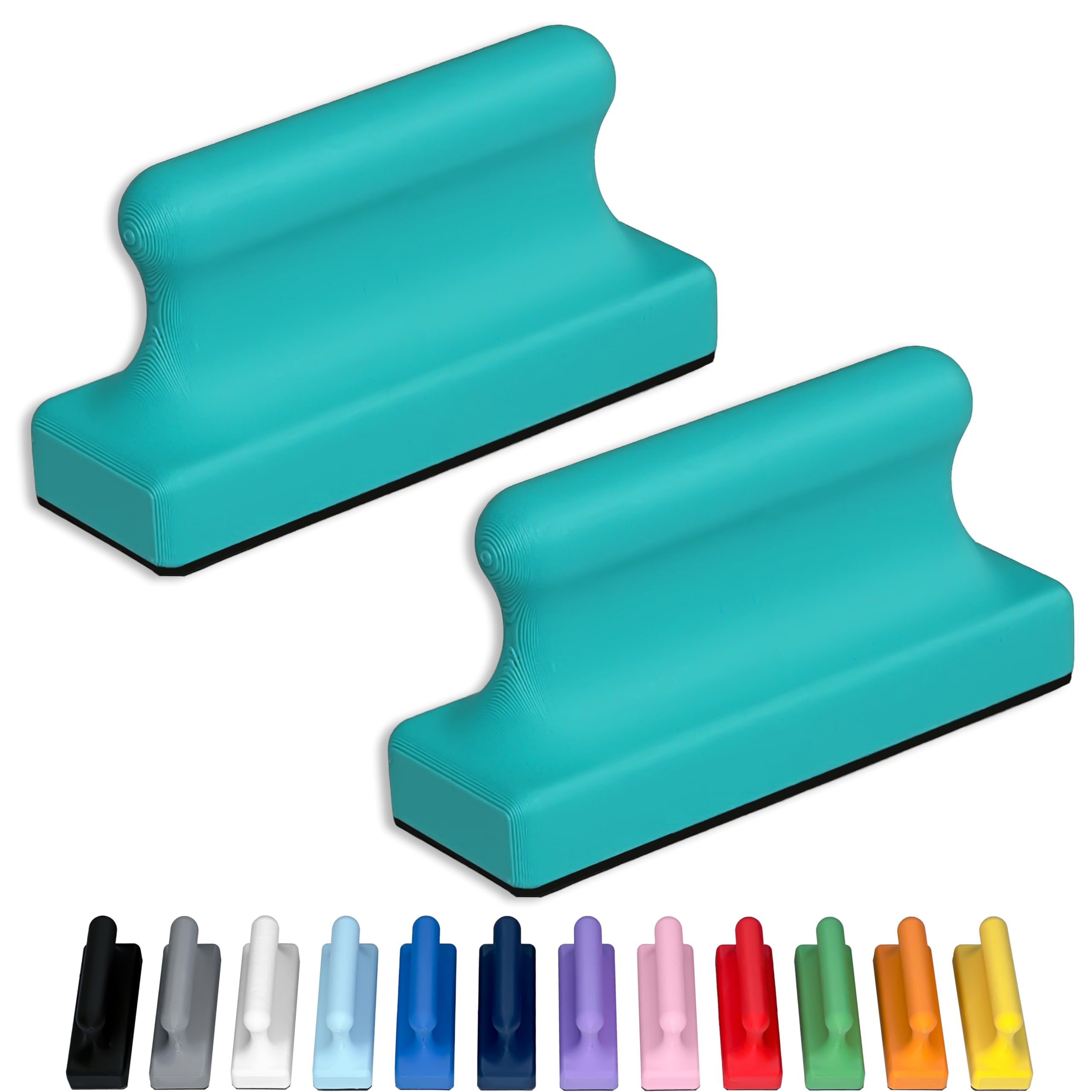 Glassboard Studio Mega Magnets - Neodymium - Heavy Duty, Colorful, Ergonomic, Ideal for Crafting, Quilting, and as Magnetic Knife Holders (2, Seaside Teal Pawn)
