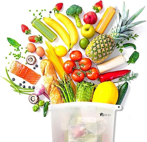 Miniatura 3 de SBCiFy Bolsas reutilizables para congelador, almacenamiento de cocina, bolsas de sándwich reutilizables, bolsas de almacenamiento de alimentos de