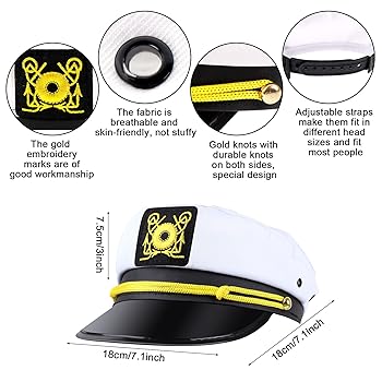 Amazon.com: Olgaa 12 Pack Captain Hats Men Women Adjustable