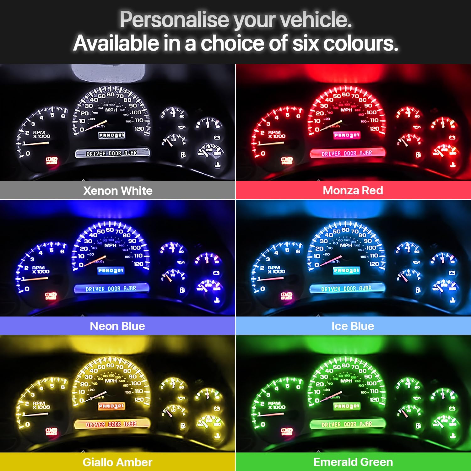 Nakamichi Lampadine LED T5 W2W 37 74 2721 per presa PC74 PC37, ultra luminose, 12V Chip SMD 2016 per indicatori di cruscotto, pannello di strumenti interni auto (blu ghiaccio, confezione da 12)