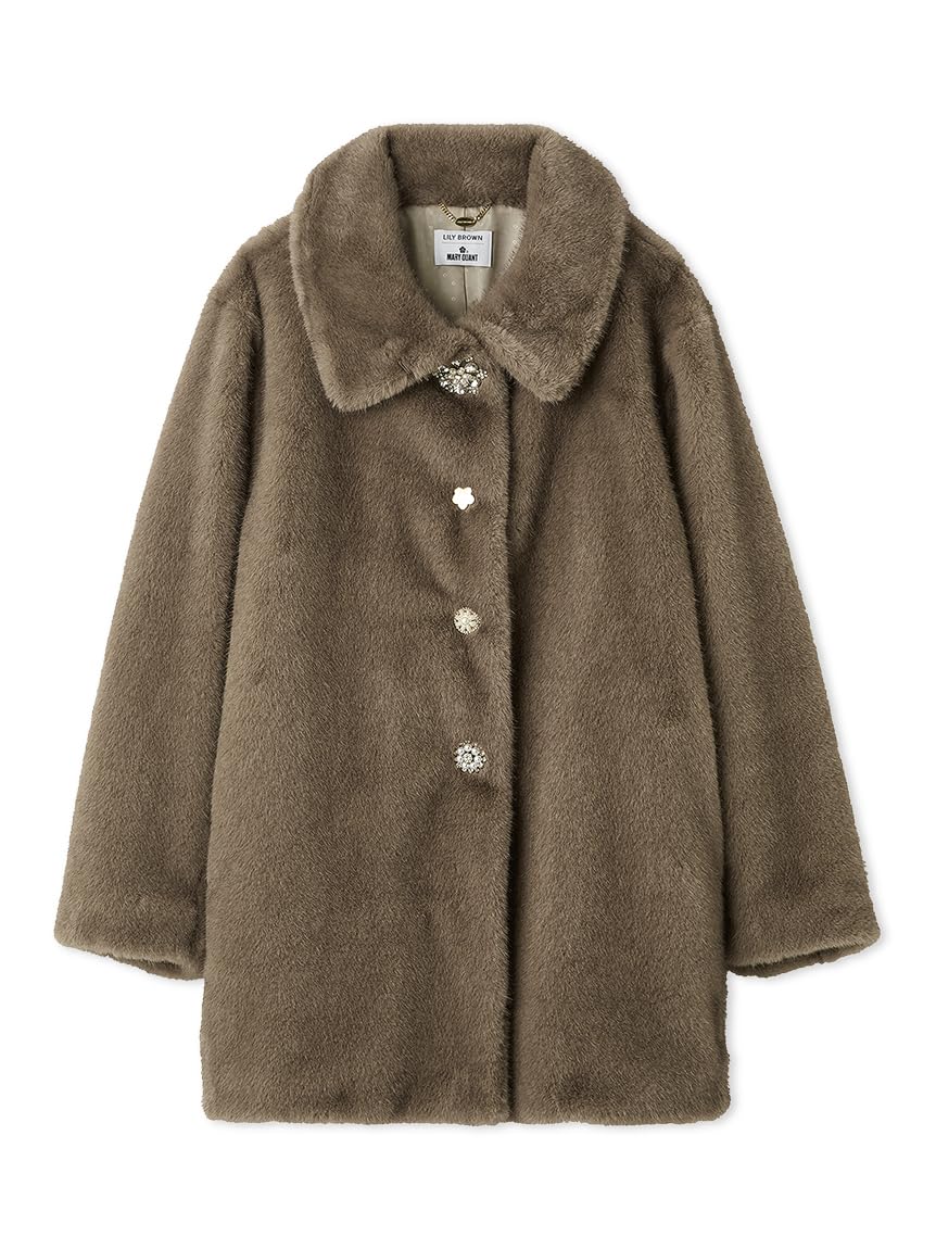 Amazon.co.jp: 【LILY BROWN×MARY QUANT】デイジービジュー釦ファー